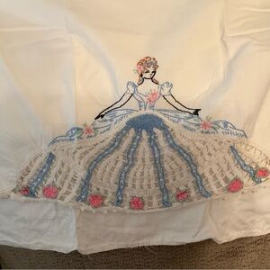 Crocheted pillowcases. Long.